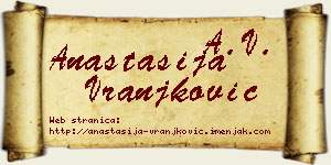 Anastasija Vranjković vizit kartica